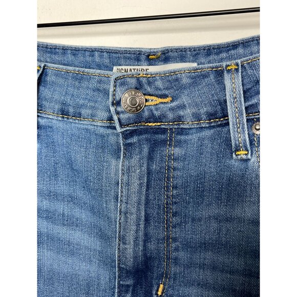 Levis Jeans Womens Size 14 32 Large Mid Rise Capri Denim Pants Stretch Blue Fall - Picture 15 of 16